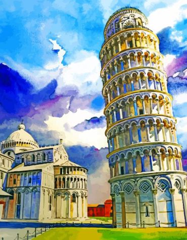 Pisa Italy Skyline Paint By Numbers