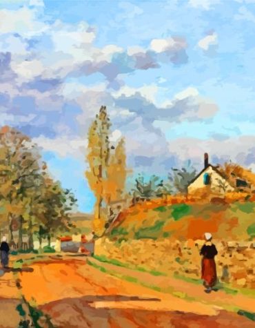 Pissarro Rue de Beaujour Landscape Paint By Numbers