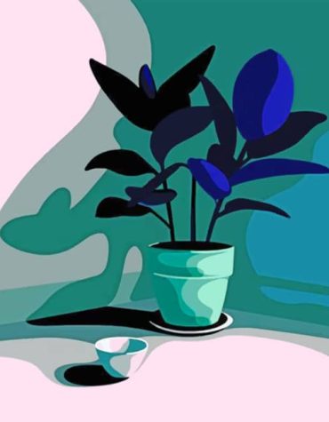 Plant Pots Illustration Paint By Numbers