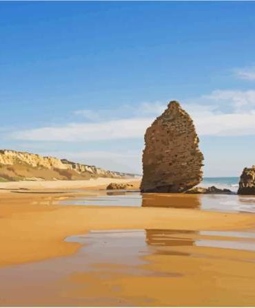 Playa De Mazagon Seascape Paint By Numbers