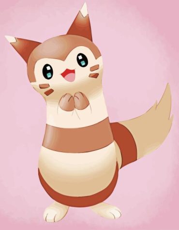 Playful Furret Pokemon Paint By Numbers