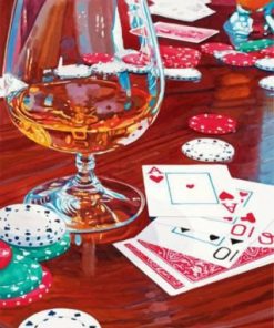 Poker Card Players Paint By Numbers