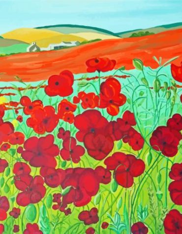 Poppy Field Landscapes Paint By Numbers