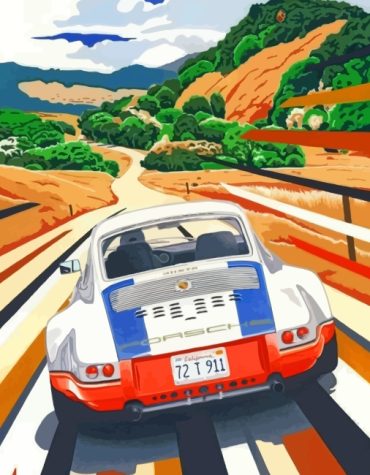 Porsche 911 Martini Racing Paint By Numbers