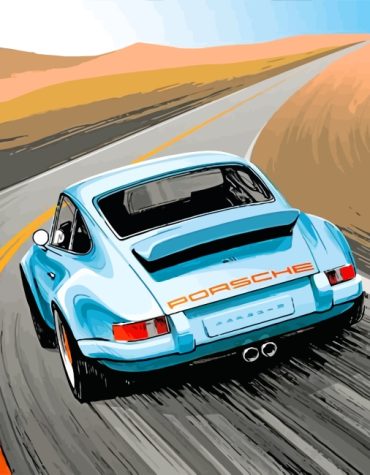 Porsche Martini Car Paint By Numbers