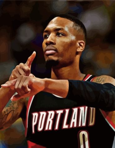 Portland Trail Blazers Basketball Paint By Numbers