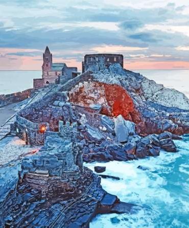Porto Venere Seascape Sunset Paint By Numbers