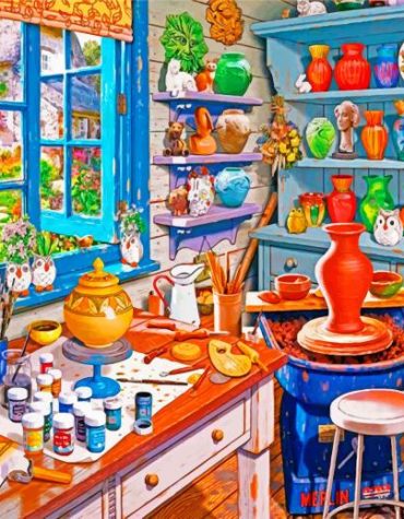 Pottery Studio Experience Paint By Numbers