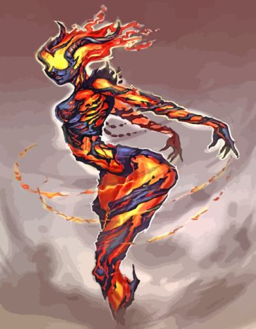 Volcanic Power Woman Paint By Numbers