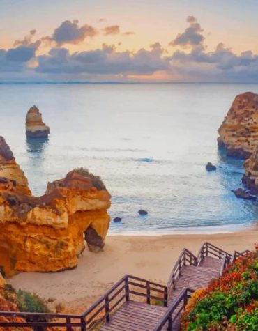 Praia do Camilo Seascape Paint By Numbers