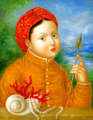 Vintage Primitive Woman Paint By Numbers