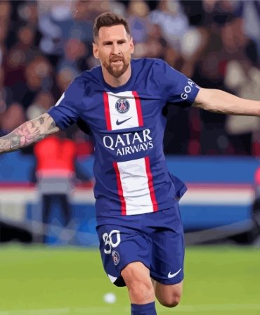 Psg Messi Football Star Paint By Numbers