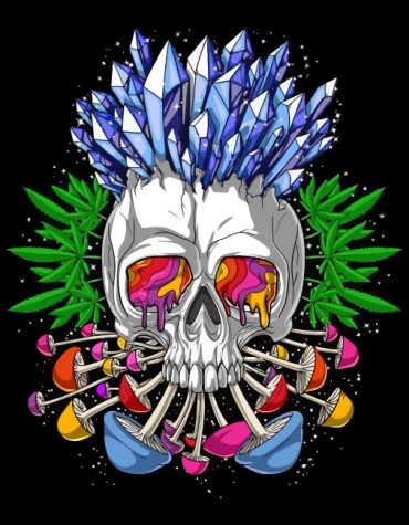 Psychedelic Candy Skull Paint By Numbers