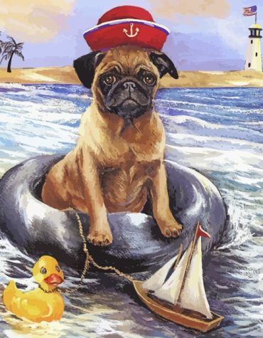 Pug Puppy Paws Paint By Numbers