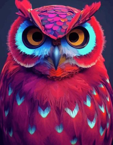 Purple Owl Birds Paint By Numbers