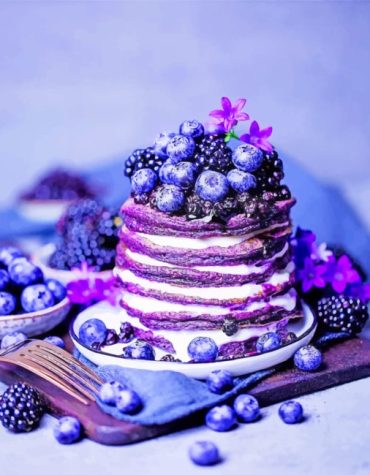 Sweet Purple Pancakes Paint By Numbers