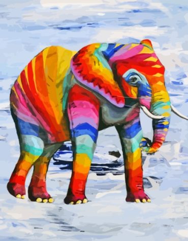 Colorful Elephant Paint By Numbers