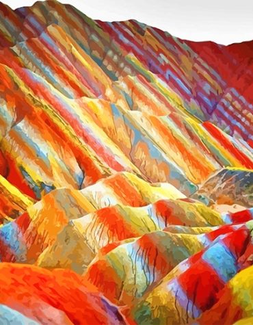 Colorful China Hills Paint By Numbers