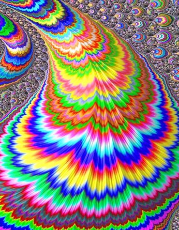 Rainbow Psychedelic Colors Paint By Numbers