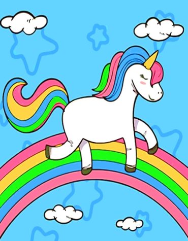 Unicorn and Rainbow Fun Paint By Numbers