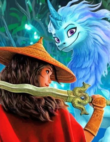 Raya and the Dragon Adventure Paint By Numbers