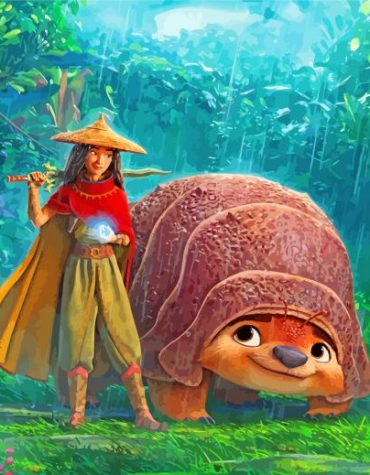 Raya and Tuk Tuk Adventure Paint By Numbers