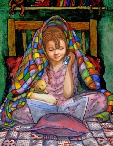 Girls Reading Experience Paint By Numbers