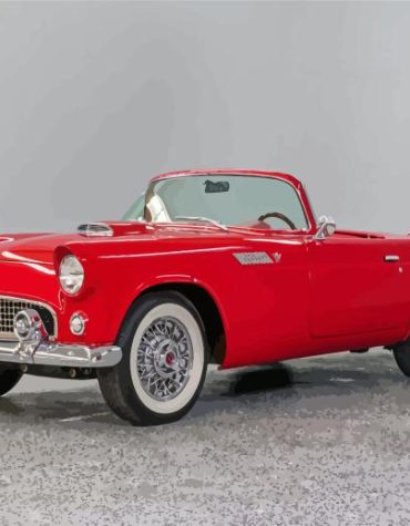 Classic 1956 Ford Thunderbird Paint By Numbers