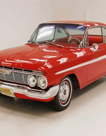 Red Classic 61 Impala Paint By Numbers