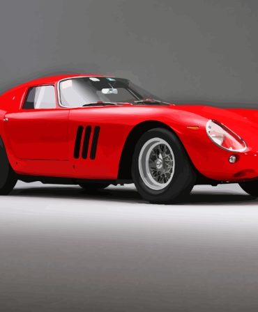 Red Vintage Lincoln Paint By Numbers