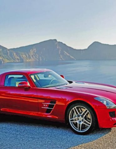 Red Classic Mercedes Benz Paint By Numbers