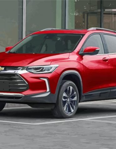 Red Chevrolet Tracker Paint By Numbers