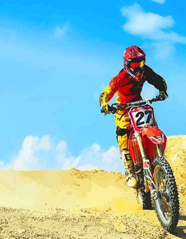 Red Desert Bike Adventure Paint By Numbers