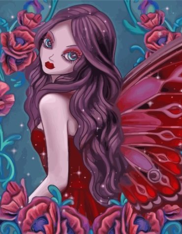 Red Fairy Fantasy Paint By Numbers
