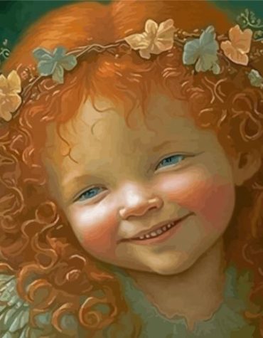 Red Head Seraphim Paint By Numbers