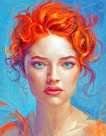 Vintage Redhead Woman Paint By Numbers