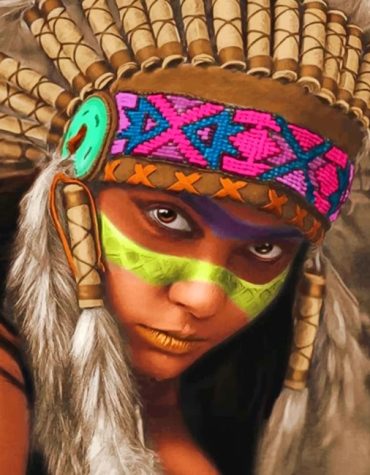 Native American Girl Paint By Numbers