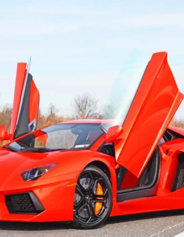 Red Lamborghini Car Paint By Numbers