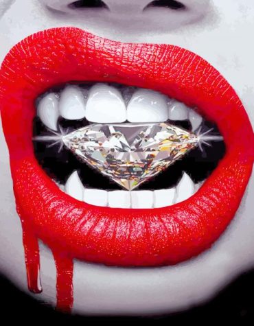 Red Vampire Lips Paint By Numbers