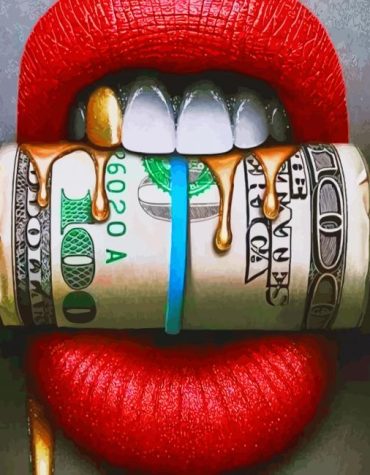 Red Lips and Wealthy Woman Paint By Numbers