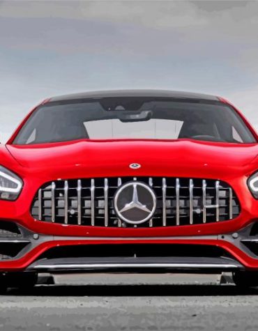 Red Mercedes SLS AMG Paint By Numbers