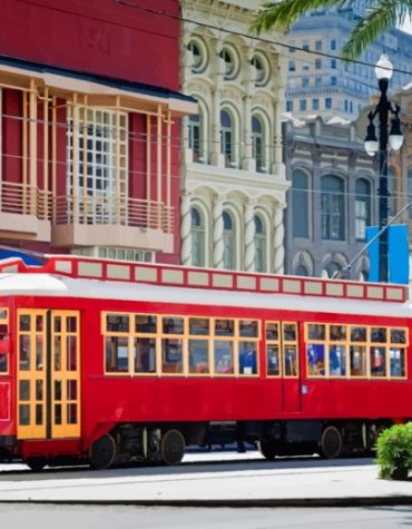 Red Tram Journey New Orleans Paint By Numbers