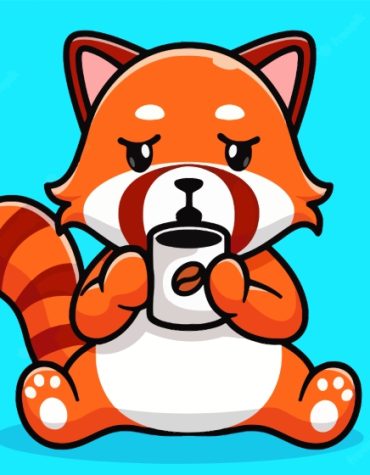 Red Panda Coffee Fun Paint By Numbers