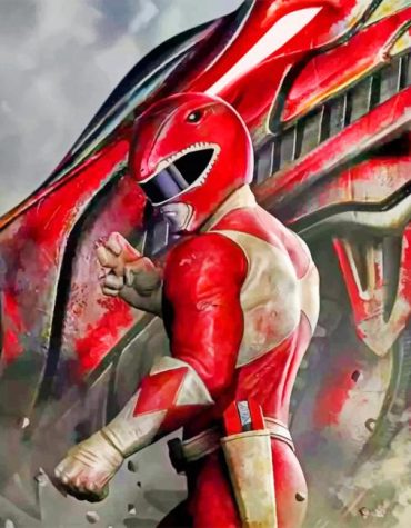 Red Ranger Movie Heroes Paint By Numbers