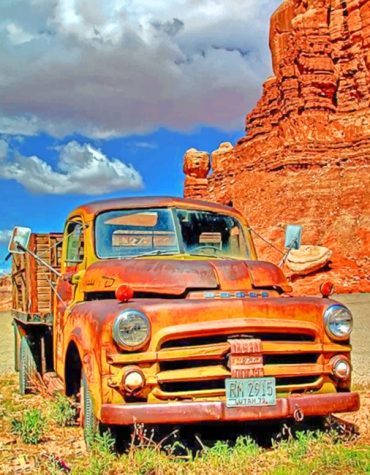 Vintage Western Truck Paint By Numbers