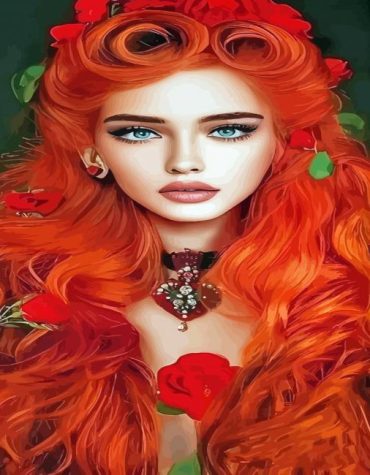 Redhead Women Creativity Paint By Numbers