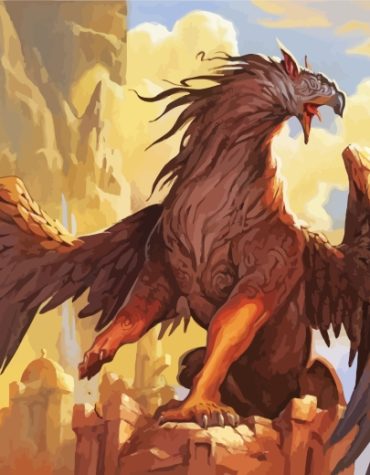 Fantasy Retaliator Griffin Paint By Numbers