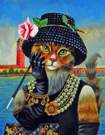 Retro Cat with Hats Paint By Numbers
