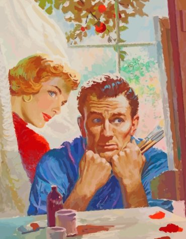 Retro Romance Couple Paint By Numbers