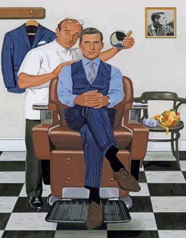 Retro Barber Duo Paint By Numbers